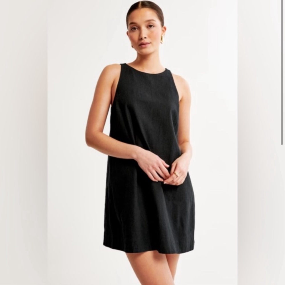 Abercrombie and Fitch Sleeveless Linen Blend Mini Dress